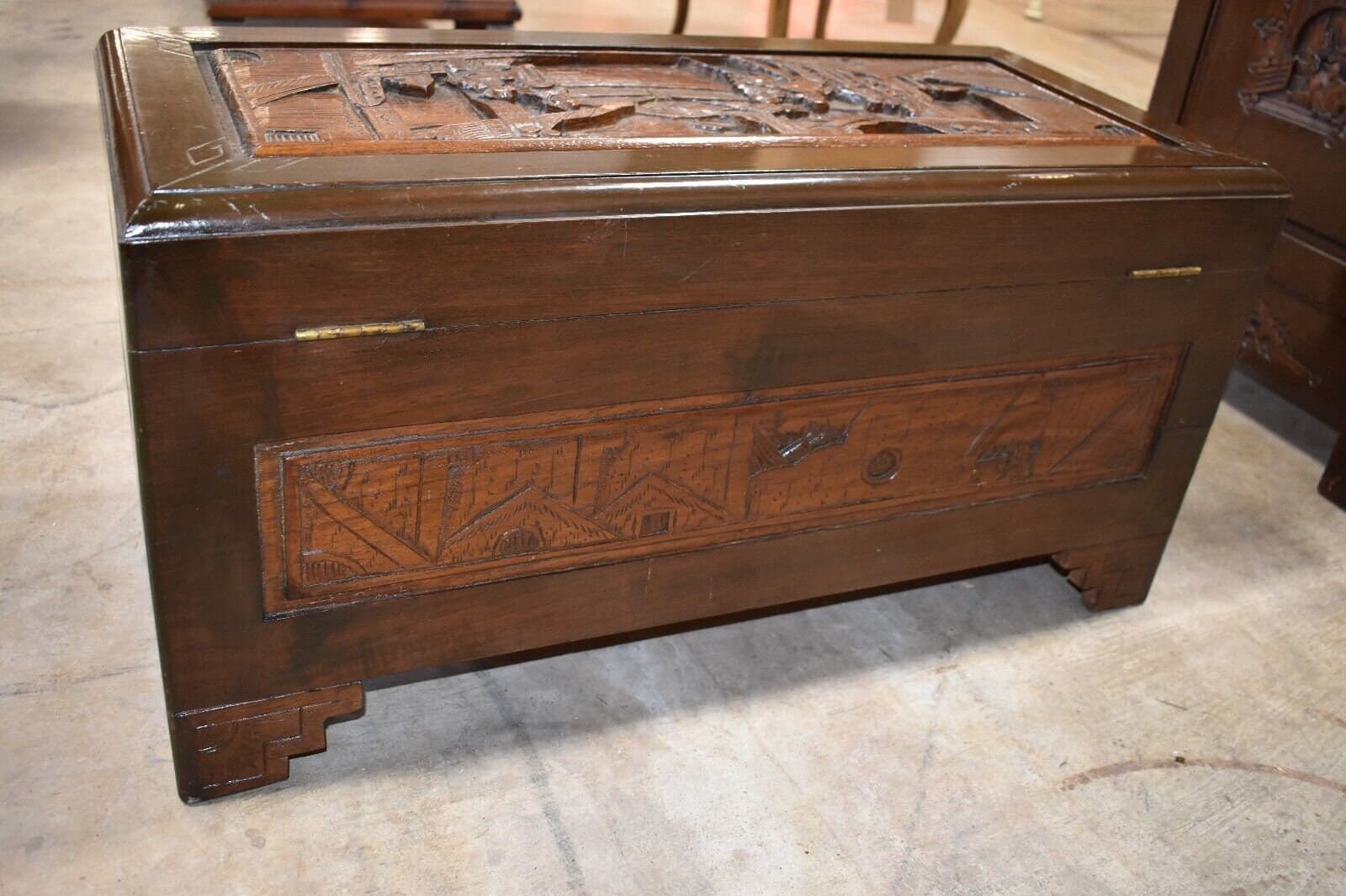 Antique Chinese Camphor Chest Trunk, Asian Inspired - The Green Scene ...