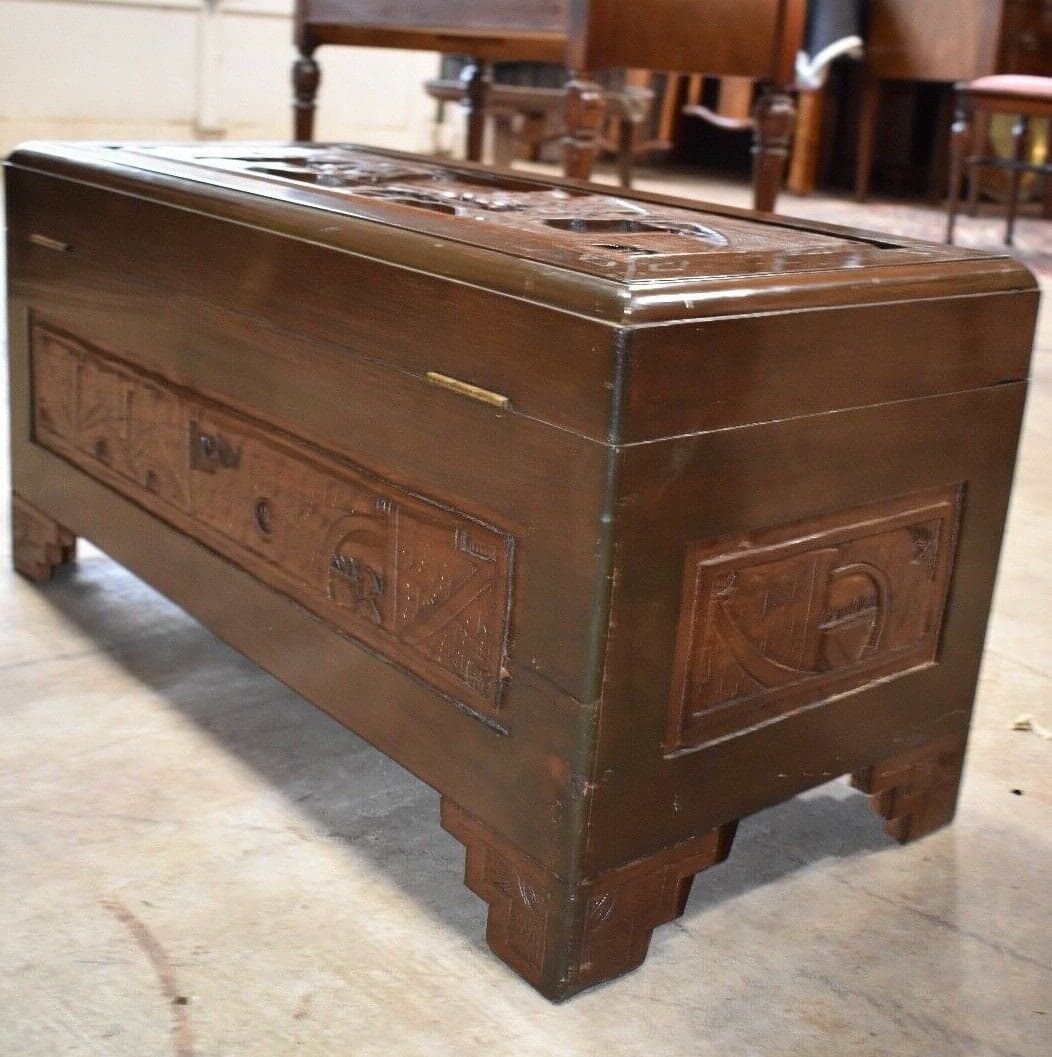 Antique Chinese Camphor Chest Trunk, Asian Inspired - The Green Scene ...