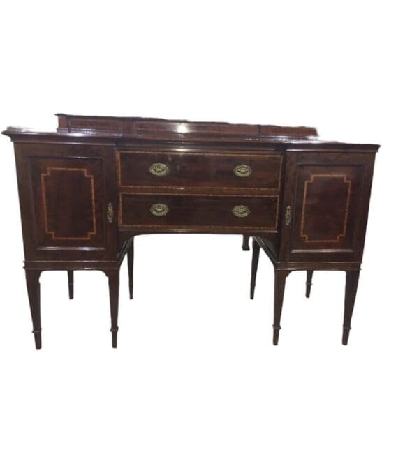 Antique mahogany wood sideboard with drawers