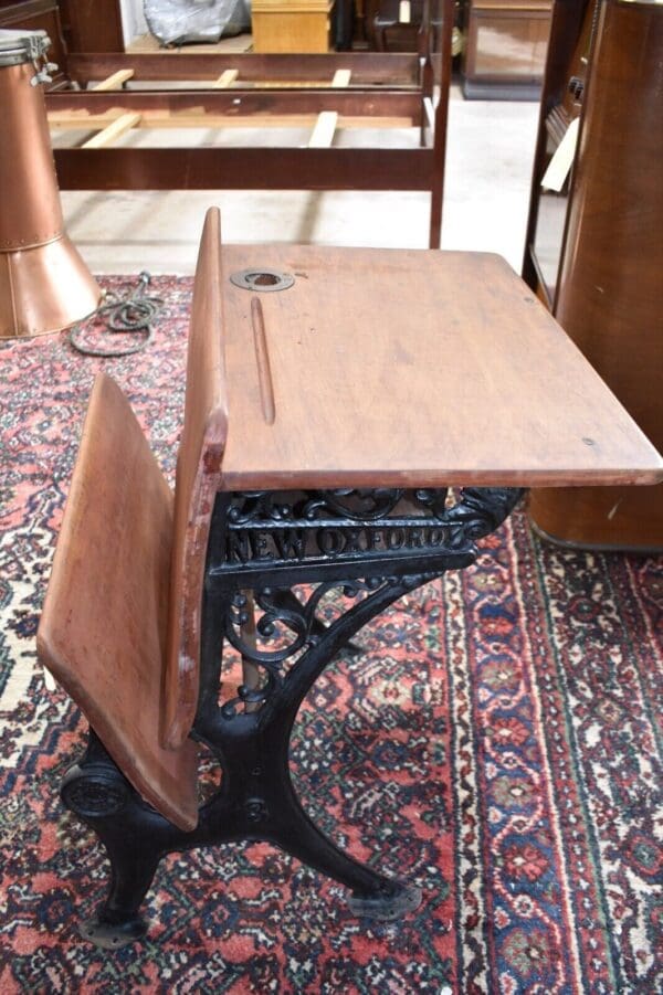 19th Century Antique Primitive School Desk, 3 New Oxford
