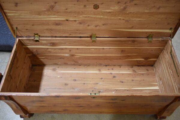 Antique Solid Tennessee Red Cedar Chest by Bally MFG Co. PA, Vintage Trunk