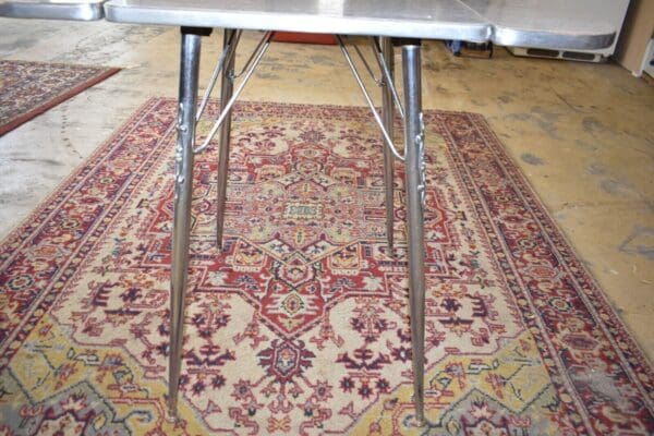 Rare Mid-Century Modern Chrome Formica Drop Sides Kitchen Table