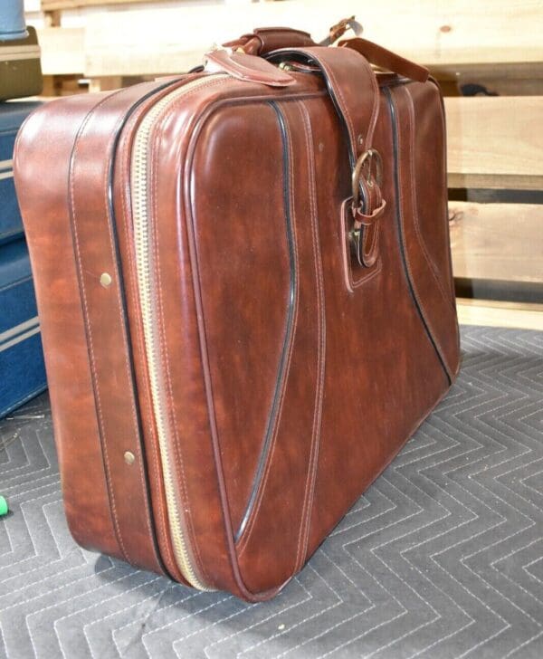 Rare Vintage MIT Airways Leather Suitcase, Luggage