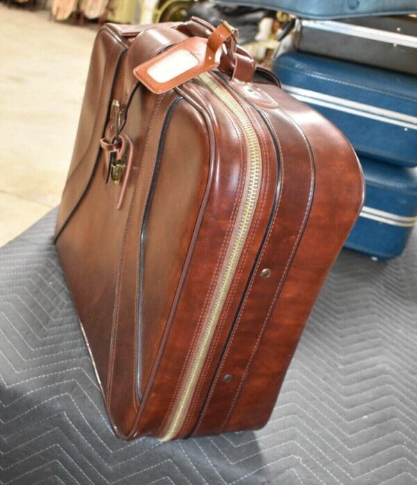 Rare Vintage MIT Airways Leather Suitcase, Luggage