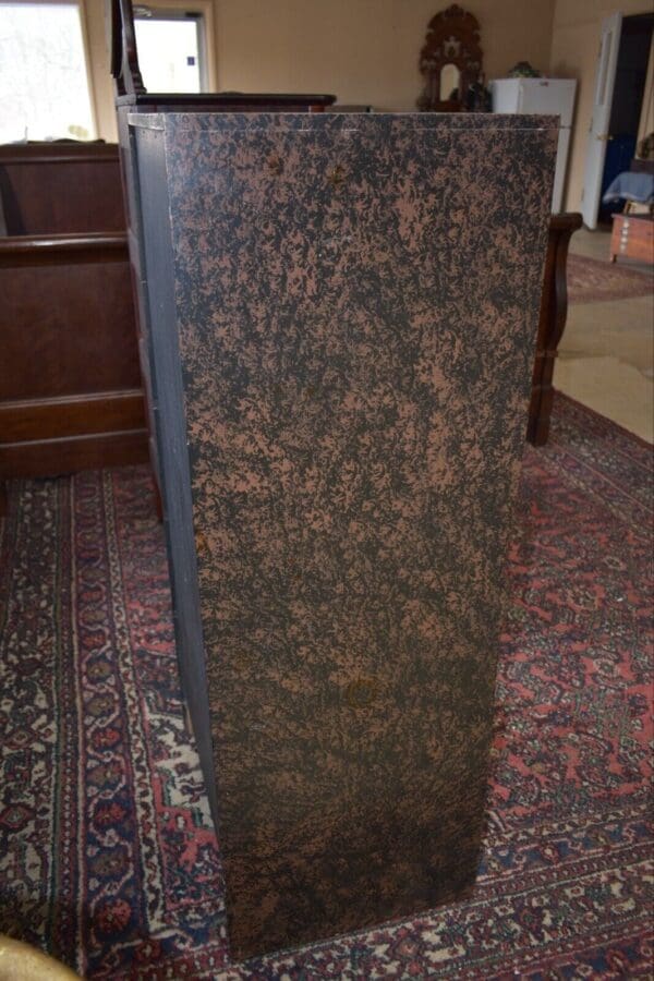 Antique Hand-Painted Bookshelf on Chest of Drawers