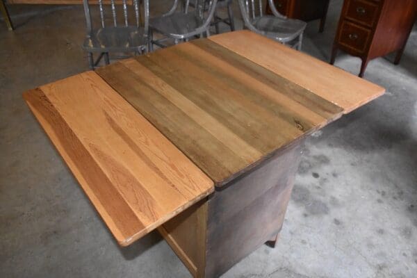 Antique Drop-Leaf Butcher Block Kitchenette Table