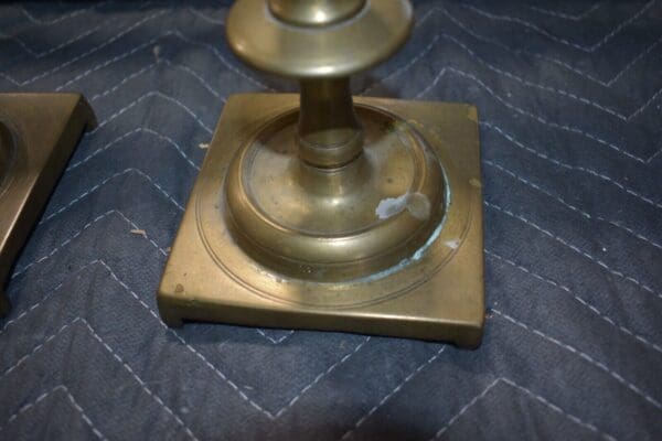 Antique Brass Candlesticks, Set of 2