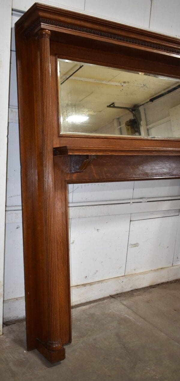 Antique Quarter Sawn Oak Fireplace Mantel