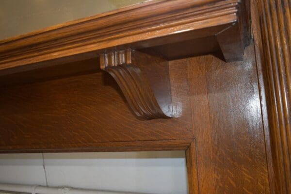 Antique Quarter Sawn Oak Fireplace Mantel