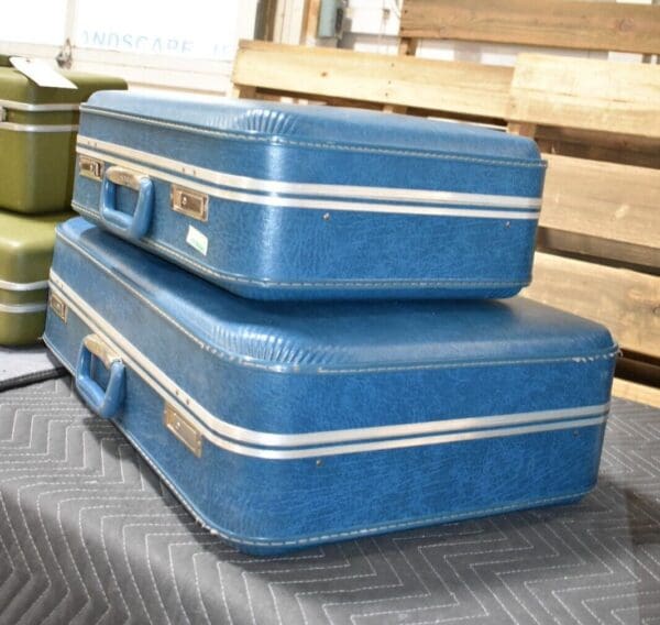 Vintage 2 Piece Mid Century Luggage Set by Vega, Country Living Magazine