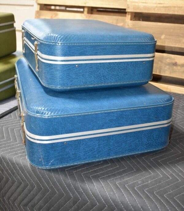 Vintage 2 Piece Mid Century Luggage Set by Vega, Country Living Magazine