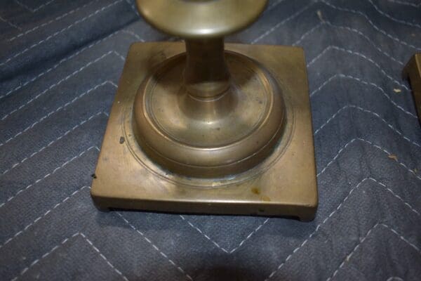 Antique Brass Candlesticks, Set of 2