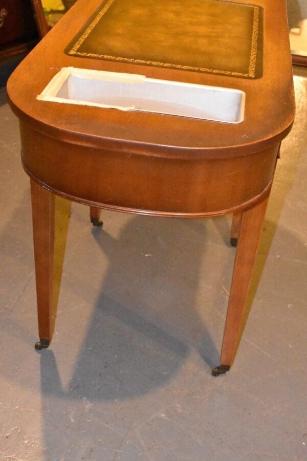 Vintage Plant Stand, Leather Top Table, Home Office