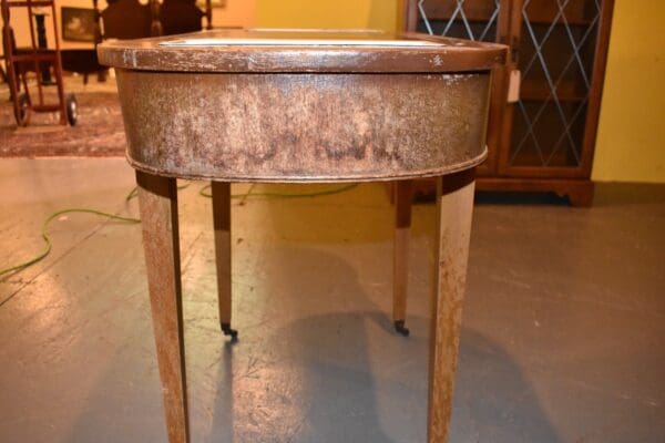 Vintage Plant Stand, Leather Top Table, Home Office