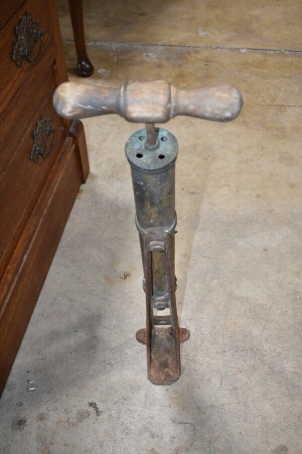 Antique Brass Hand pump keg tap by The Bishop and Babcock company