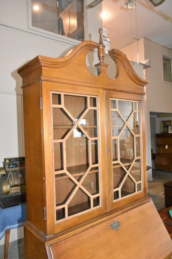 Vintage Walnut Drop Front Secretary Desk by J.B. Van Sciver