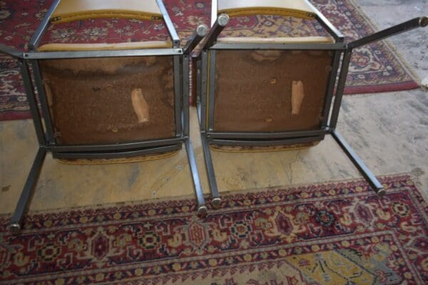 Tri-Par Mfg Co, Chicago Hello Mid Century Office Chairs, A Pair, Metal Frame