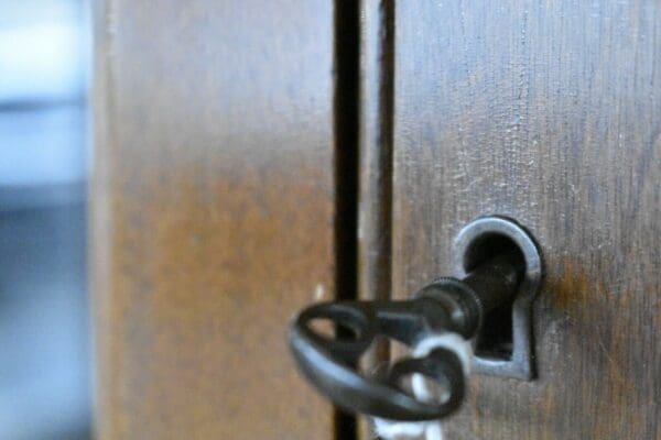 Vintage Walnut Drop Front Secretary Desk by J.B. Van Sciver