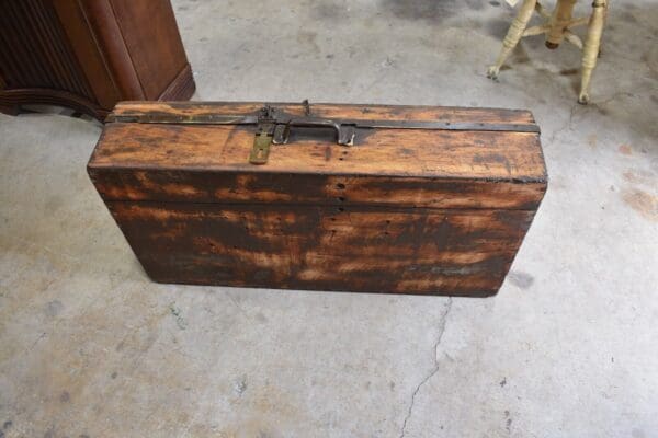 Antique Wood Carpenter's Toolbox, Chest Trunk