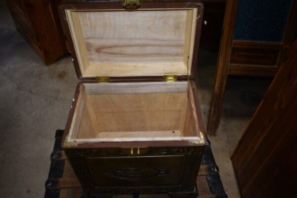 vintage Heavily carved asian inspired chest with claw feet