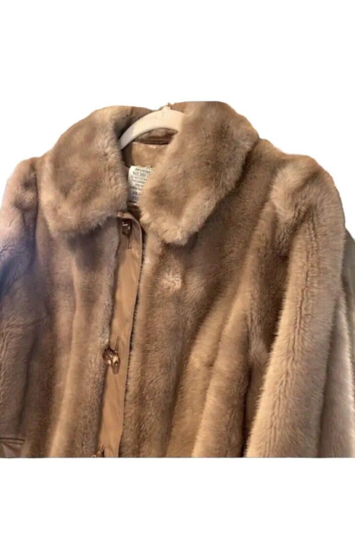 Hollywood Glam Vintage Faux Fur Jacket Tissavel France