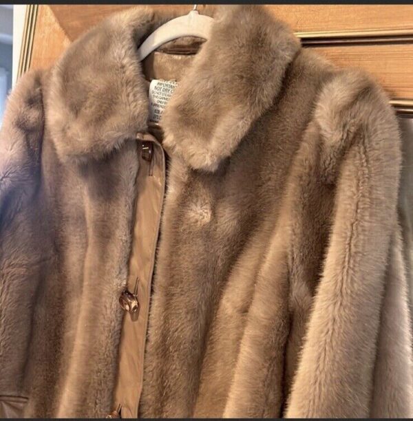 Hollywood Glam Vintage Faux Fur Jacket Tissavel France