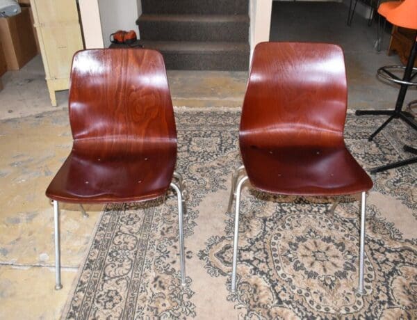 Pair of Mid Century Royal Bentwood Side Chairs