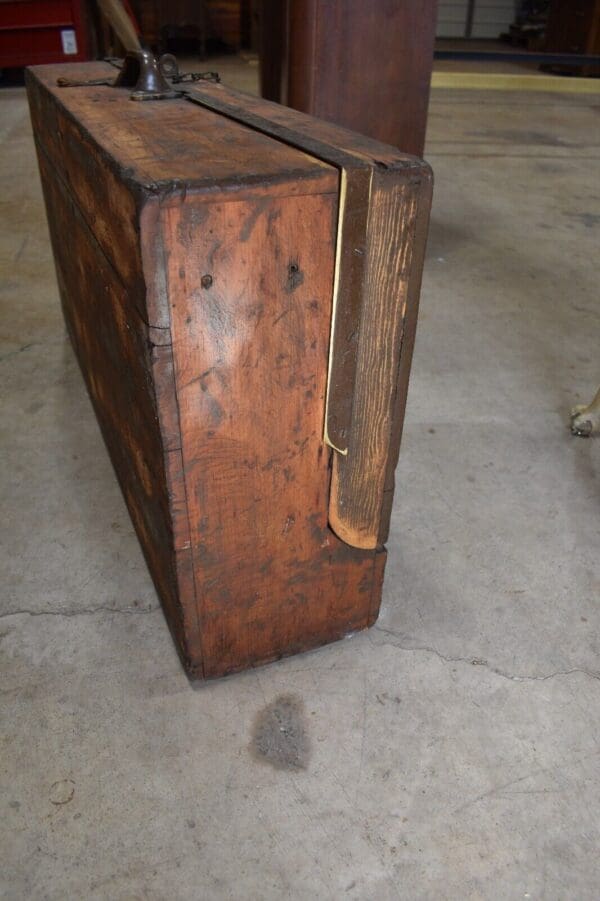 Antique Wood Carpenter's Toolbox, Chest Trunk