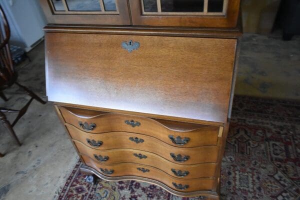 Vintage Walnut Drop Front Secretary Desk by J.B. Van Sciver