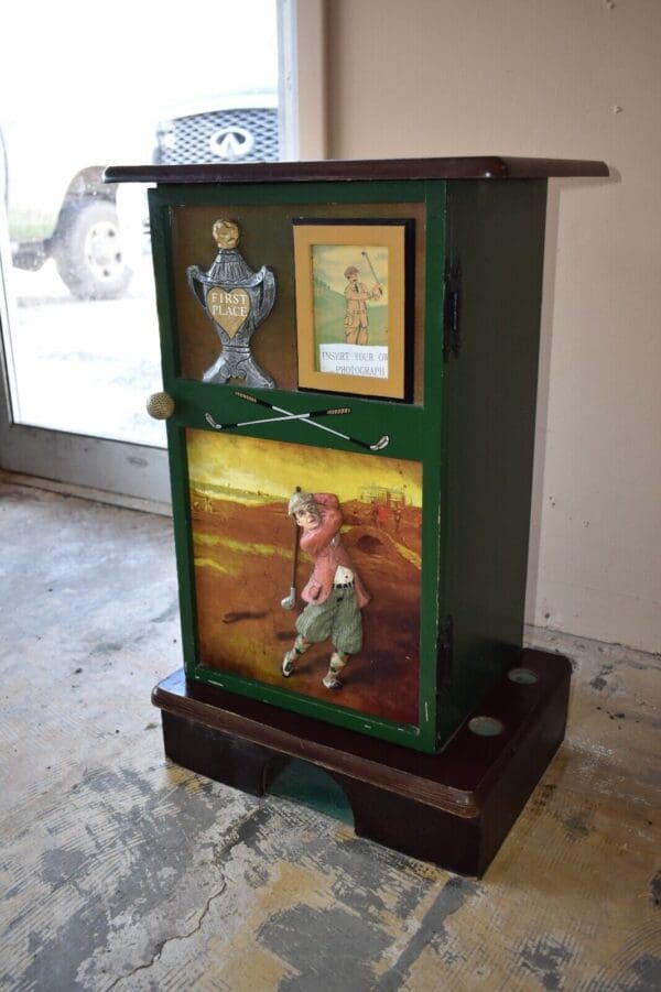 Johnnie Walker Style Golf Liquor Cabinet or Office Cabinet, Golfer