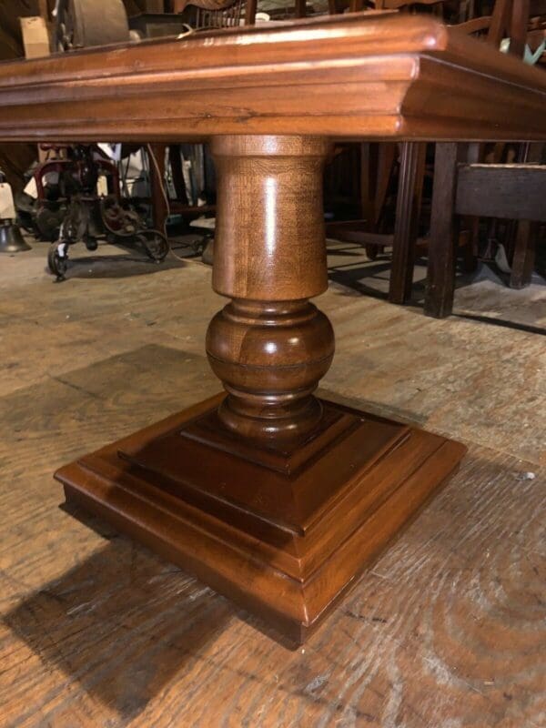 Antique Maple Square Table Plant Lamp Stand Cinnamon