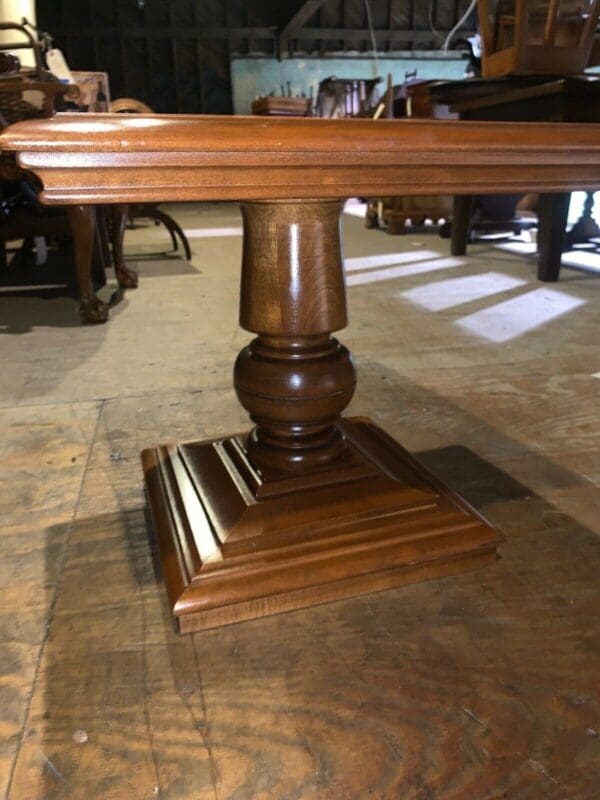 Antique Maple Square Table Plant Lamp Stand Cinnamon