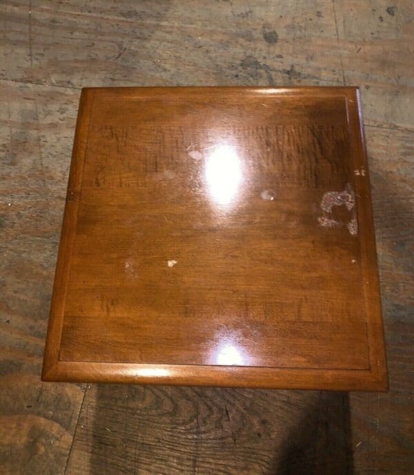 Antique Maple Square Table Plant Lamp Stand Cinnamon