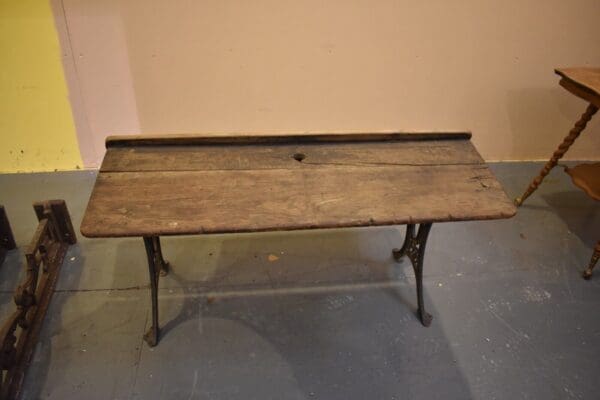 19th Century Antique Primitive School Desk Vintage Furniture