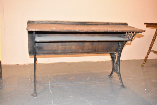 19th Century Antique Primitive School Desk Vintage Furniture