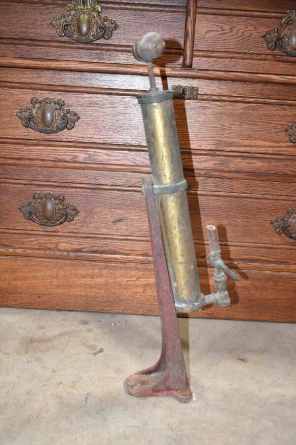 Antique Brass Hand pump keg tap by The Bishop and Babcock company