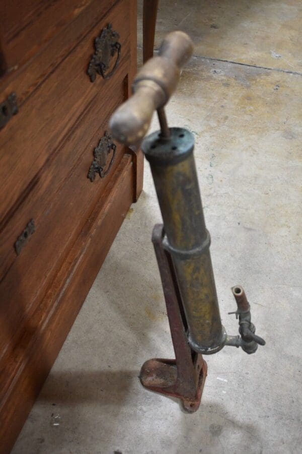 Antique Brass Hand pump keg tap by The Bishop and Babcock company