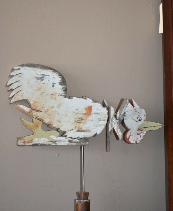 Vintage Handmade Custom Chicken Whirligig, Yard Art