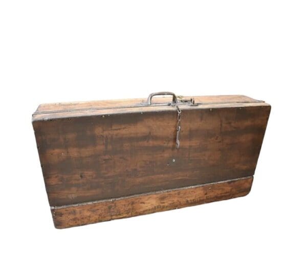 Antique Wood Carpenter's Toolbox, Chest Trunk