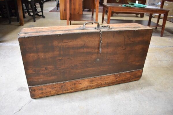 Antique Wood Carpenter's Toolbox, Chest Trunk