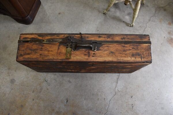 Antique Wood Carpenter's Toolbox, Chest Trunk