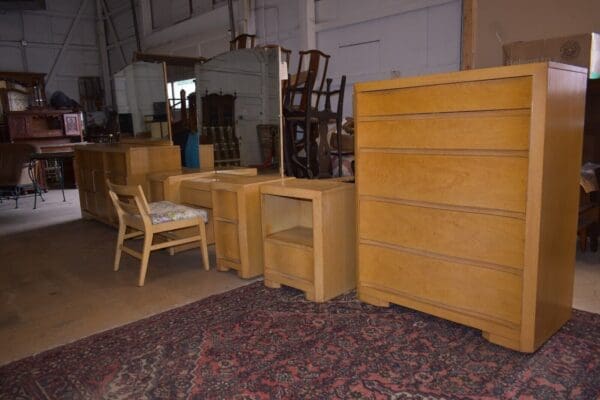 Mid Century Modern Basic Witz Co, Blonde Bedroom furniture set