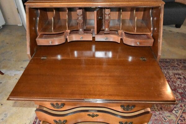 Vintage Walnut Drop Front Secretary Desk by J.B. Van Sciver