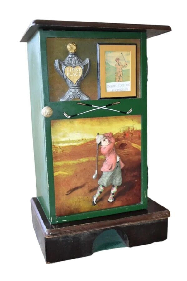 Johnnie Walker Style Golf Liquor Cabinet or Office Cabinet, Golfer