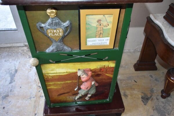 Johnnie Walker Style Golf Liquor Cabinet or Office Cabinet, Golfer