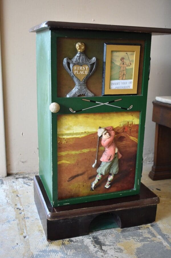 Johnnie Walker Style Golf Liquor Cabinet or Office Cabinet, Golfer