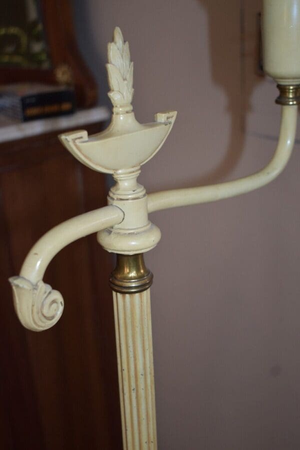 Vintage Ivory Swing Arm Floor Lamp