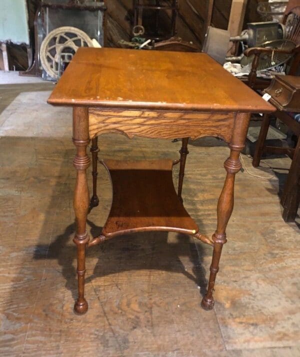 Antique Early Ball & Stick Table Vintage Furniture