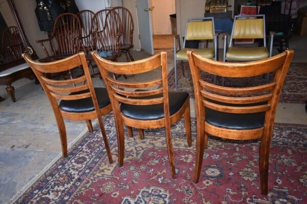 Vintage Pub Style Chairs by Hale, East Arlington VT, Black upholstery