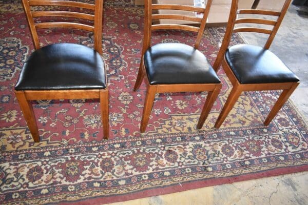 Vintage Pub Style Chairs by Hale, East Arlington VT, Black upholstery